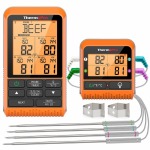Thermopro Backlit Digital Wireless Thermometer With 4 Colour Coated Probes TP-829C