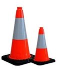 Pioneer Traffic Cone Soft Pvc Lime With Black Rubber Base