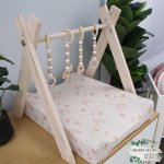Changing Mat Cover Boho Rainbow And Leaf