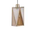Hex Elegance Metal And Glass Pendant Light
