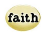 FLC70 - Faith Oval Silver Tone Or Gold Tone - Gold Tone Faith Oval