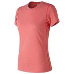 New Balance Women's Heather Tech Short Sleeve - Pink - Small