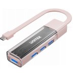 UNITEK Bi-directional Hub With Detachable Cable - Pink