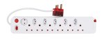 Electricmate - 12 Way Single Switch High Level Surge Multiplug