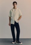 Regular Fit Muslin Resort Shirt - Cream