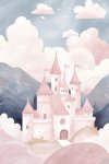 Pink Castle 2 Canvas Print - 600MM X 600MM