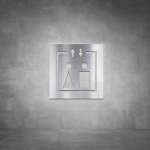 Elevator Sign D01 - Brushed Stainless Steel
