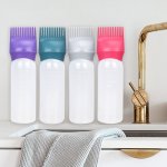 120ML Squeeze Applicator Bottle For Hair Oil Plastic Hair Dye Bottle Root Comb Bottle Hair Coloring Dyeing Bottle Hairdressing S