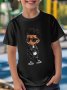 Cool Innovative Graphic Print Casual Short Sleeve T-shirt For Boys Lightweight Comfy Versatile Trendy Tee Boys Summer Outfits Clothes