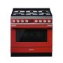 Smeg Cooker With Gas Hob – Red