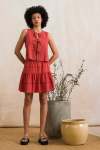 Short Ladder Lace A-line Skirt - 16 Rust