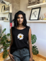 White Daisy Vest - Black - Large