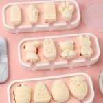 Set Cartoon Popsicle Mold 9.84"X3.94" Silicone Ice Pop Molds Reusable Ice Cream Molds Beach Accessories Summer Kitchen Gadgets