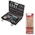 Alpen Bort Socket Set 95 Piece & Masonry Drill Bits 3 Piece