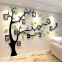 1 Set Photo Wall Acrylic Decal Creative Tree Silhouette Green Leaves Self-Adhesive Removable Waterproof Decorative Wall Sticker Share Your Memory For Entryway Porch Living