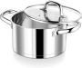 P&p Chef Stainless Steel Stock Pot 5 Qt Cooking Soup Pot With Visible Lid