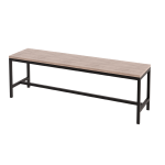 Marley Steel Bench - 1400MML X 350MMW X 450MMH Blackwood