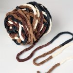 Ultra-soft 100G Yarn Ball - Super Thick Hand-knitting Friendly For Crochet & Knitting Projects - Black coffee mixed Colors