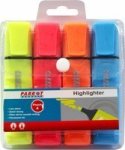 Highlighter Markers Pouch 4 Yellow Pink Blue Orange