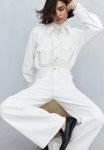 Feather Soft Super Wide Ultra High Jeans - White