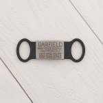 Noiseless Pet Id Tag - Regular - 2CM W X 3CM L Black Have Your People Call My People