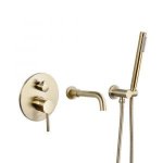 B Series - Brushed Gold Bath Mixer Set