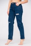 Vertigo Boyfriend Fit Ripped Blue Denim Jeans