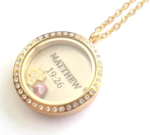 FL20 - Personalized Silver Or Gold Stainless Steel Locket With Any 2 Floating Pieces