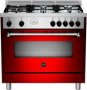 Americana 5 Gas Burner With Electric Oven 90CM Burgundy