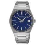 Seiko Blue Dial Silver Stainless Steel Strap Men's Watch SUR555P1