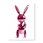 Bright Pink Rabbit Art Print - A1