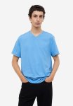 Slim Fit V-neck T-Shirt - Light Blue