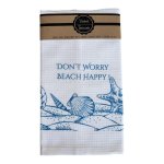 Single Printed Dishcloth - Don't Worry Beach Happy