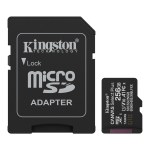 Kingston 256GB Microsdxc Canvas Select Plus GEN3 150MB S A1 Card + Adapter