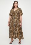 Plus Empire Collar Dress - Leopard