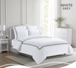 Greek Key Duvet Cover Set -white grey