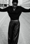 Cowl-neck Blouse - Black