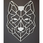Kikki & Frankie Laser Cut Coated Wood Geometric Wolf