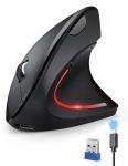 Tecknet Rechargeable Wireless Ergonomic Mouse 2.4GHZ USB Vertical Mouse With Silent Click 4800 Dpi Mouse With 6 Adjustable Dpi 6