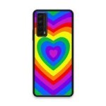Custom Printed Tpu Cases - Huawei P Smart 2021 & 39 Rainbow Heart& 39 By