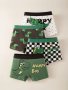 4PCS Children's Boxer Briefs Cute Cartoon Dinosaur Print Cotton Bottoming Underwear Soft Comfy Breathable Kids Shorts For All Seasons