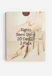 2-PACK 20 Denier Tights - Brown