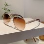 Women Glasses Classic Double Bridge Fashion Wooden Style Leg Design Glasses Suitable For Daily Travel Decoration Wear