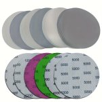 24PCS 125MM Wet dry Sanding Discs - Grit 800-5000 - Hook & Loop Flocking Orbital Sanding Pad Set For Electric Grinder Accessory