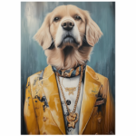 Tear Resistant Deco Print Music Star Golden Retriever
