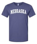 State Of Nebraska College Style White Fashion Unisex Premium T-Shirt Navy Small