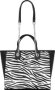 H377 Zebra Print Handbag Andrea Black/white