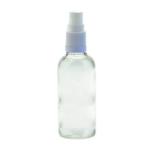 100ML Clear Glass Generic Bottle With Atomiser Spray - White 28 410