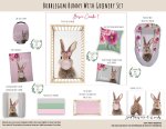 Cot Duvet Bedding Bunny Bubblegum Bunny With Greenery Set