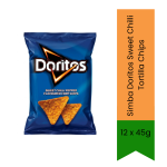 Doritos Sweet Chilli Tortilla Chips 12 X 45G Sweet & Spicy Corn Chips Crunchy Snack Pack Ready-to-eat & Perfect For